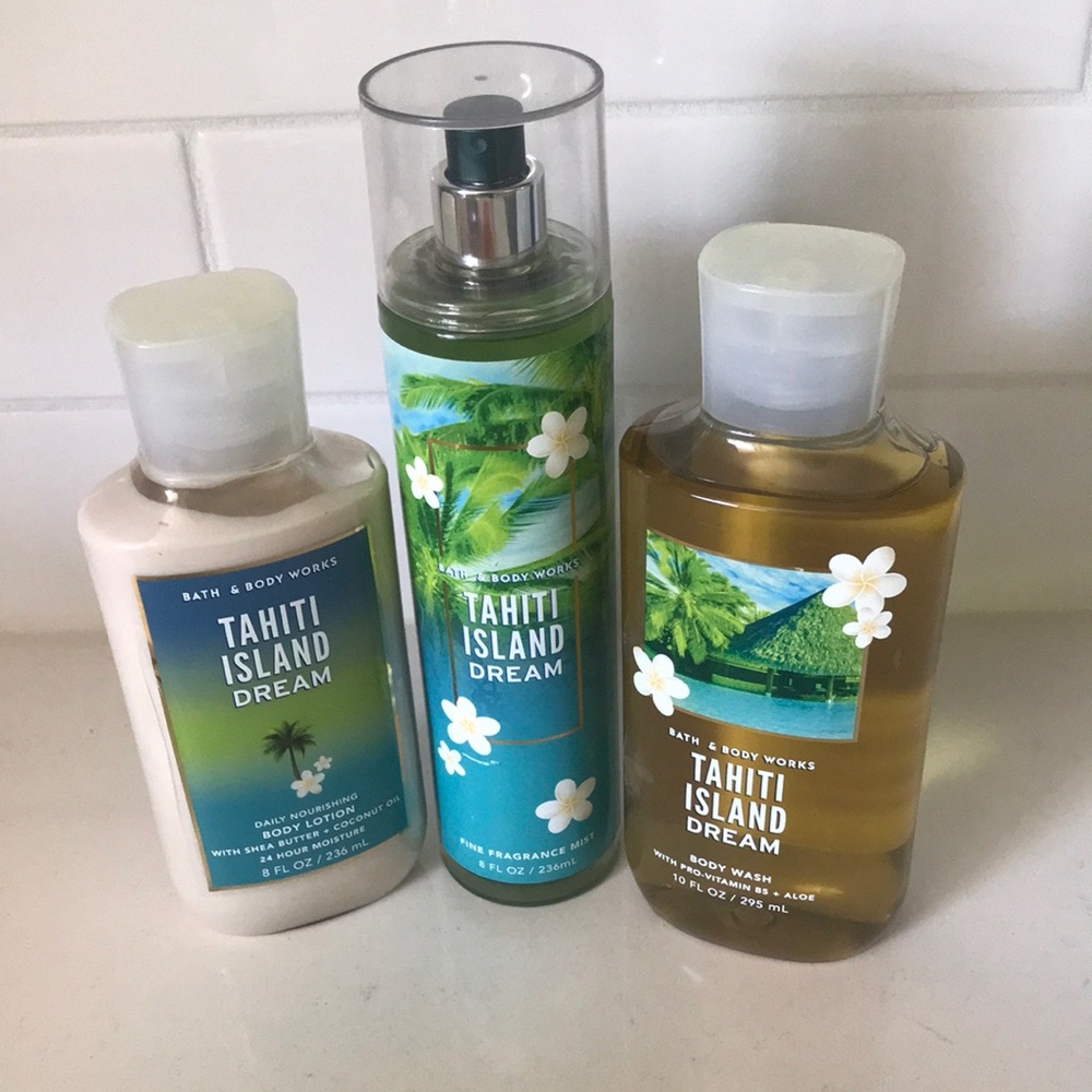 NWT! RARE! Tahiti Island Dream Bath & Body Works Set